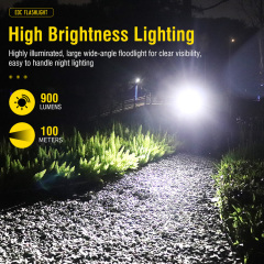 BORUiT V7 High Power 900lm Mini Keychain Flashlight 10 Modes Light IPX5 Waterproof Durable Power Saving UV LED EDC Flashlight Outdoor