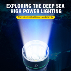 BORUiT S4 High Power 3000lm Diving Flashlight Underwater Professional Diving Flashlight 10m Depth Scuba Diving Flashlight Underwater Led