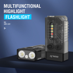 Boruit V10 Mini Led Flashlight 365nm Uv Light High Power 1000 Lumens Multifunctional EDC Flashlight With Beep Warning Magnetic