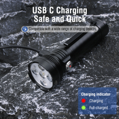 Boruit 2024 New Outdoor Mini Portable Five-Color Light IP67 Waterproof USB C Charging Flashlight with Two-way Clip