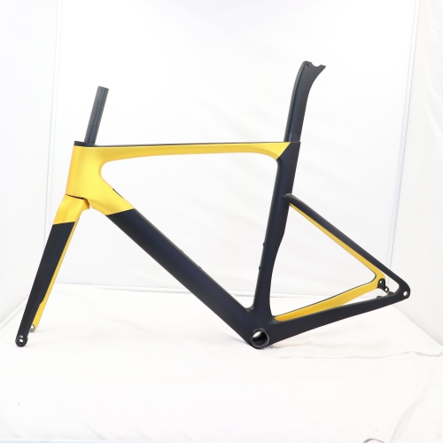 VB-R-099 Custom Paint Aero Road Carbon Bike Frame Gold Color