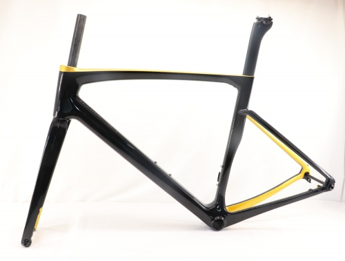 VB-R-168 Light Weight Carbon Road Bike Frameset Glossy Golden & Black