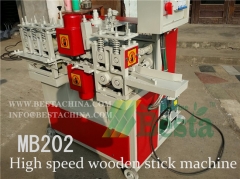 High speed wooden stick making machine