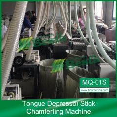 Ice cream stick chamfering machine