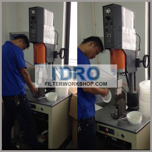 liquid filter bag top and bottom welding machine