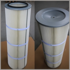 Dust filter cartridge pleating machine/line