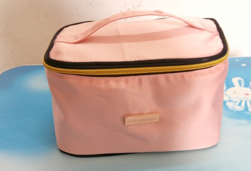 prada VIP$4.41 AG755 hot pink Satin Women Cosmetic Bags