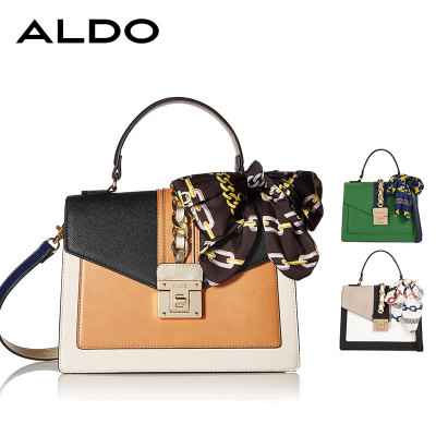 ALDO VIP$15 AZ739 patchwork scarf metal buckle pu Women Messenger Bags Cross Body handbag