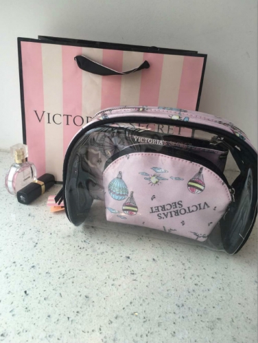 Victoria's Secret VIP$17.16 AL579 Women Cute Sweet Lovely Girl Transparent clear Cosmetic Bags