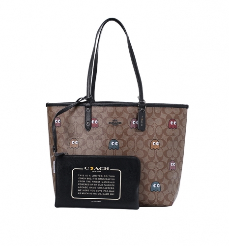 COACH VIP$46.9 AH410 56649 cute cartoon prints pvc Women Handbag shopper tote bag