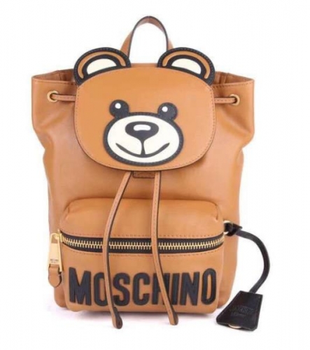 Moschino VIP$73.14 AX366 bear Genuine leather women Backpacks