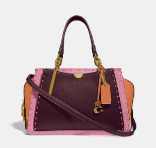 SALE coach VIP$99.12 AW286 Dreamer With Rivets Genuine leather 35605 women Handbag