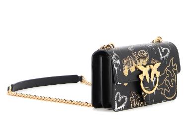 pinko vip$83.16 aj529 Genuine leather  Love Mini Icon Street Art bag 27*18*8cm  Messenger Bags / Cross Body