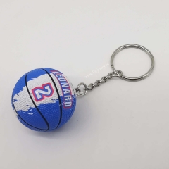 2021-2022 HJ10 Leonard #2 Blue&White Basketball Keychain
