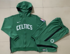 2024-2025 NBA Boston Celtics Green Jacket Uniform With Hat-815