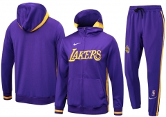 2024-2025 NBA Lakers Purple Jacket Uniform With Hat-815