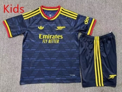 26-27 Arsenal Away Royal Blue Kids/Youth Soccer Uniform-6149
