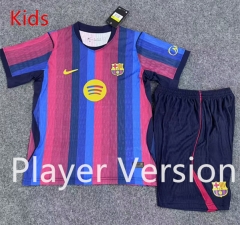 Player Version 26-27 Barcelona Home Red&Blue Kids/Youth Soccer Uniform-9527