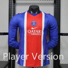Player Version 26-27 Paris SG Home Blue&Red LS Thailand Soccer Jersey AAA-888