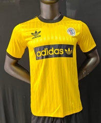 26-27 Casual Adi&Oasis Yellow Thailand Soccer Jersey AAA-9609