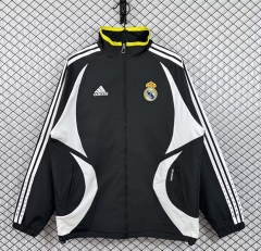 Retro Verson 06-07 Real Madrid Black Thailand Trench Coats-3257