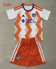26-27 FC Cincinnati Away White&Orange Kids/Youth Soccer Uniform-AY