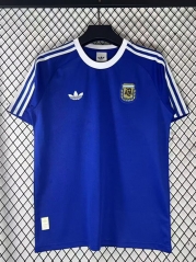 (S-4XL) 26-27 Argentina Blue Round Collar T-shirt-2483