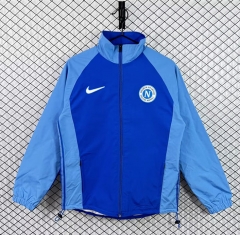 Retro Version 98-99 Napoli Blue Thailand Trench Coats-3257