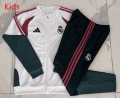 26-27 Real Madrid White Kids/Youth Soccer Jacket Uniform-815