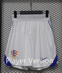 (S-3XL) Player Version 26-27 Croatia Home White Thailand Soccer Shorts-9171