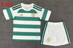 26-27 Celtic Home White&Green Kids/Youth Soccer Unifrom-6149