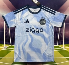 (S-4XL) 26-27 Ajax 2nd Away Light Blue Thailand Soccer Jersey AAA-2390