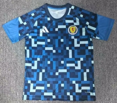 (S-4XL) 26-27 Scotland Blue Thailand Soccer Training Jersey AAA