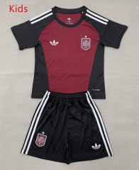 26-27 Spain Goalkeeper Red&Black Kids/Youth Soccer Uniform-AY