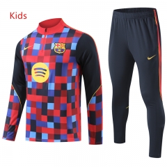 26-27 Barcelona Red&Blue Kid-Youth Soccer Tracksuit-GDP