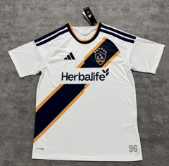 (S-4XL) With Stars 26-27 Los Angeles Galaxy Home White Thailand Soccer Jersey AAA-4506