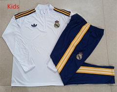 26-27 Real Madrid White Kids/Youth Soccer Tracksuit-815