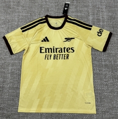 (S-4XL) 26-27 Arsenal 2nd Away Yellow Thailand Soccer Jersey AAA-4506