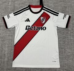 (S-4XL) 26-27 River Plate Home White Thailand Soccer Jersey AAA-4506