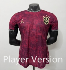 Player Version 26-27 Brazil 2nd Away Dark Red Thailand Soccer Jersey AAA-5486