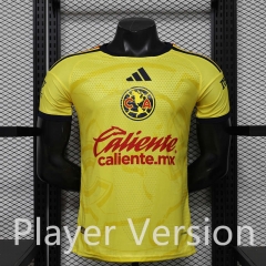 Player Version 26-27 Club América Home Yellow Thailand Soccer Jersey AAA-888