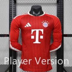 (S-3XL) Player Version 26-27 Bayern München Home Red LS Thailand Soccer Jersey AAA-888
