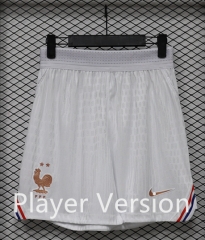 (S-3XL) Player Version 26-27 France Home White Thailand Soccer Shorts-9171