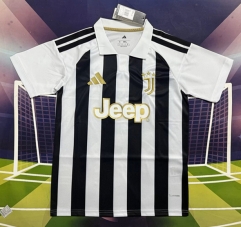 (S-4XL) 26-27 Juventus Home Black&White Thailand Soccer Jersey AAA-2390