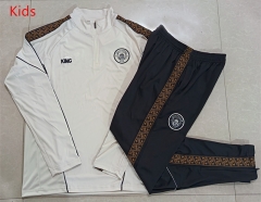 26-27 Manchester City Beige Kids/Youth Soccer Tracksuit-815