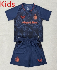 26-27 Feyenoord Rotterdam 2nd Away Dark Blue Kids/Youth Soccer Uniform-AY