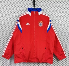 Retro version 14-15 Bayern München Red Single-sided Embroidered Thailand Soccer Trench Coat-3257