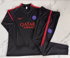 26-27 Paris SG Black Thailand Soccer Tracksuit-815