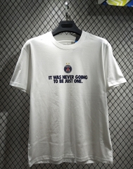 2026 Champions League Version Paris White Cotton T-shirt-DD3