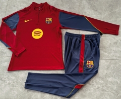 26-27 Barcelona Maroon Thailand Soccer Tracksuit-411